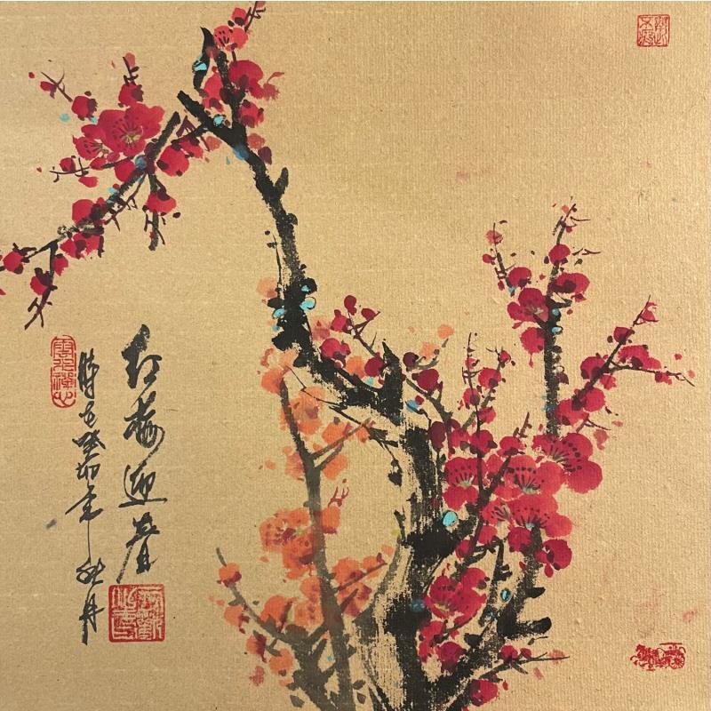Gemälde Welcoming spring  von Yu Huan Huan | Gemälde Figurativ Natur Tinte