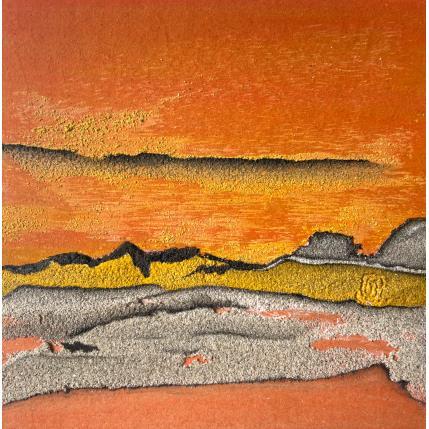 Painting Carré Grain de Sable Jaune IV by CMalou | Painting Subject matter Sand Minimalist