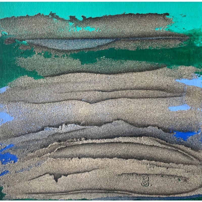 Gemälde Carré Couleur VIII von CMalou | Gemälde Materialismus Minimalistisch Sand