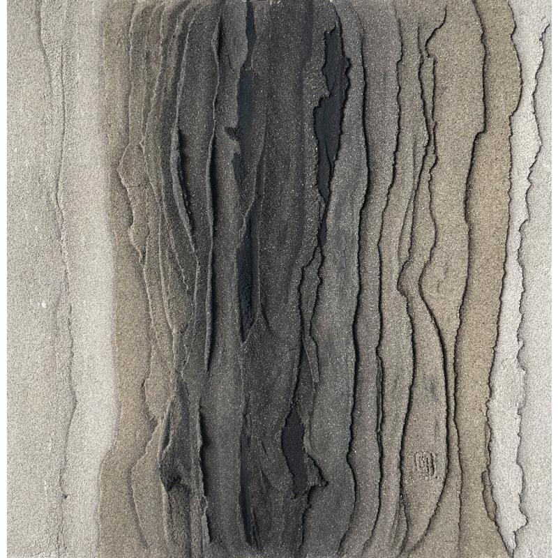 Painting Carré Grain de Sable III by CMalou | Painting Subject matter Sand Minimalist