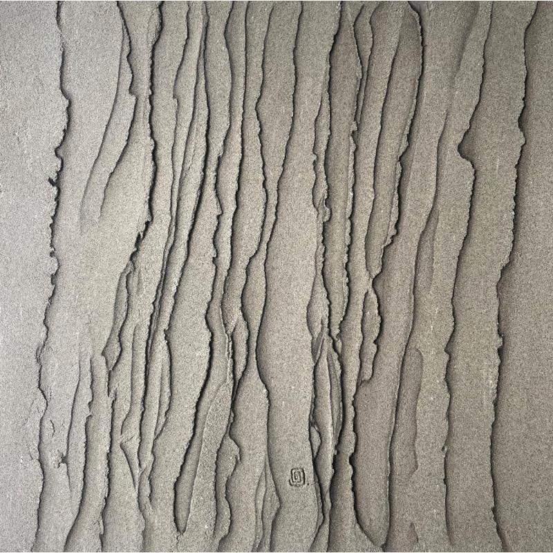 Gemälde Carré Grain de Sable von CMalou | Gemälde Materialismus Minimalistisch Sand