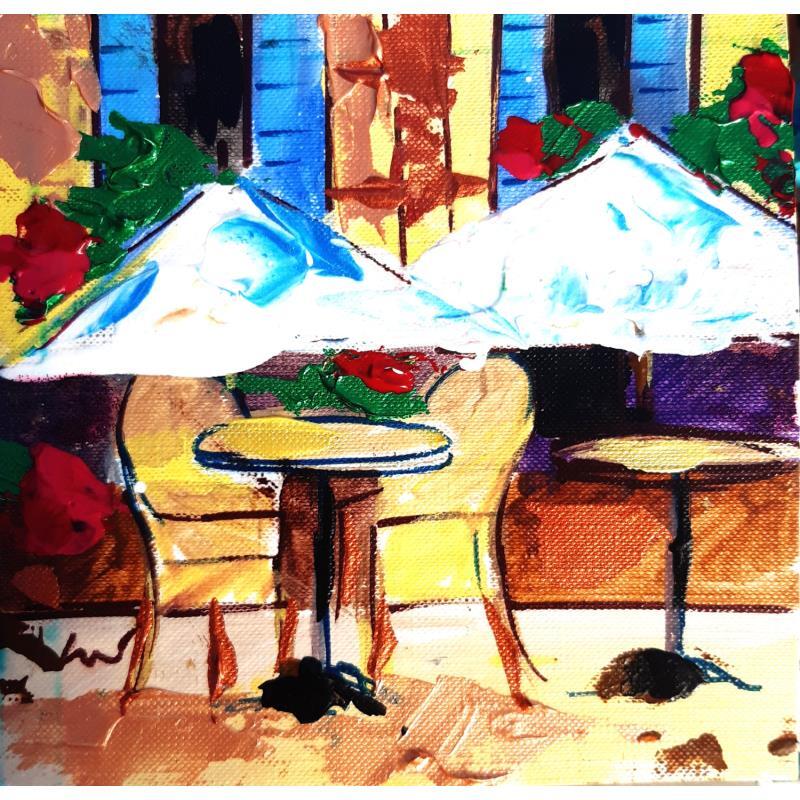 Painting F1 TERRASSE AU VIEUX STRASBOURG 181123 by Laura Rose | Painting Figurative Landscapes Oil