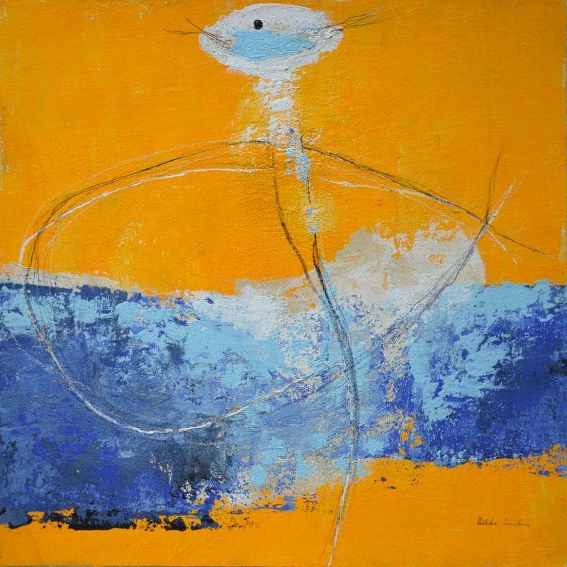 Painting AL 38 by Wilms Hilde | Painting Abstract Mixed Minimalist