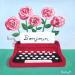 Peinture Bonjour machine à écrire par Sally B | Tableau Art naïf Natures mortes Acrylique