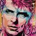 Gemälde Bowie  von Sufyr | Gemälde Street art Pop-Ikonen Graffiti Posca