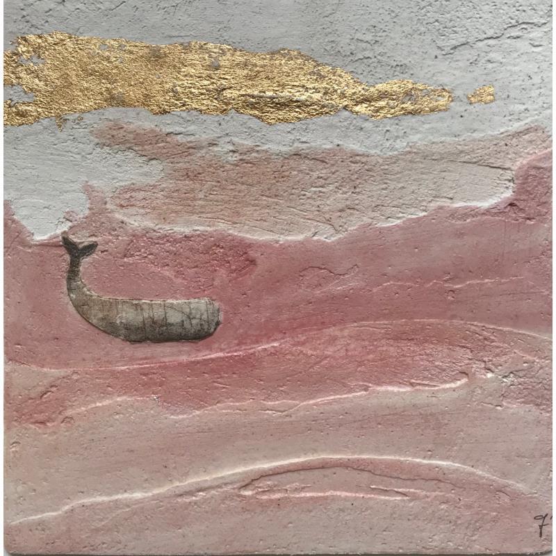 Gemälde BELLINI von Roma Gaia | Gemälde Naive Kunst Minimalistisch Acryl Sand