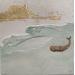 Gemälde FOLLOW ME von Roma Gaia | Gemälde Naive Kunst Minimalistisch Acryl Sand