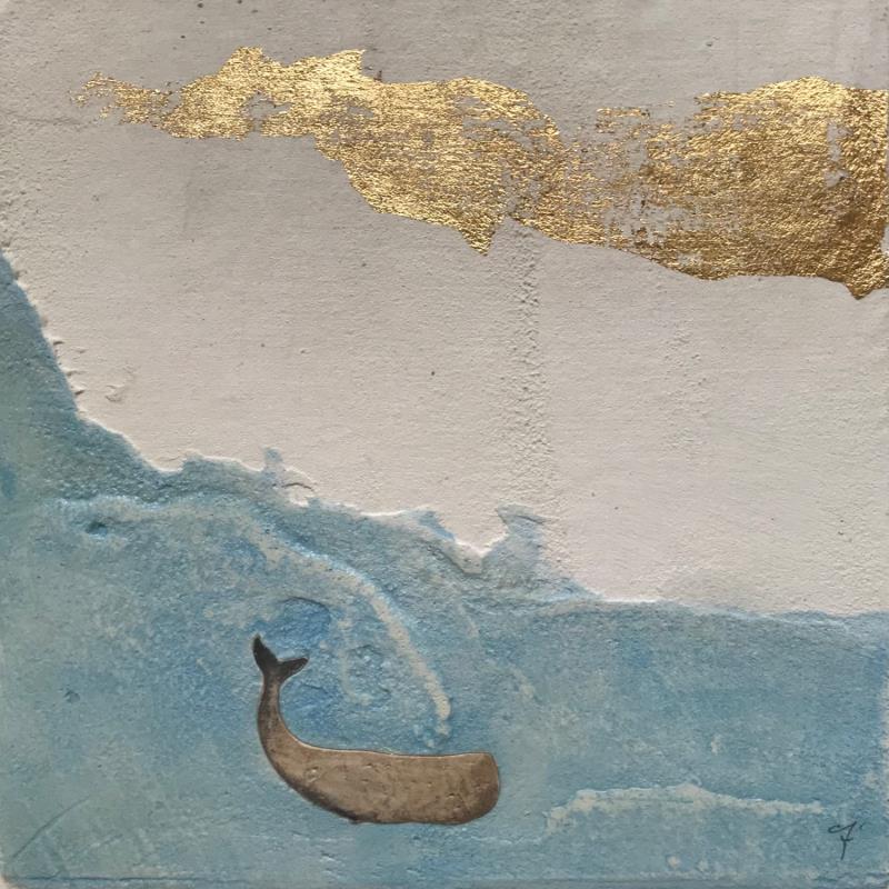 Gemälde SUNSHINE von Roma Gaia | Gemälde Naive Kunst Minimalistisch Acryl Sand