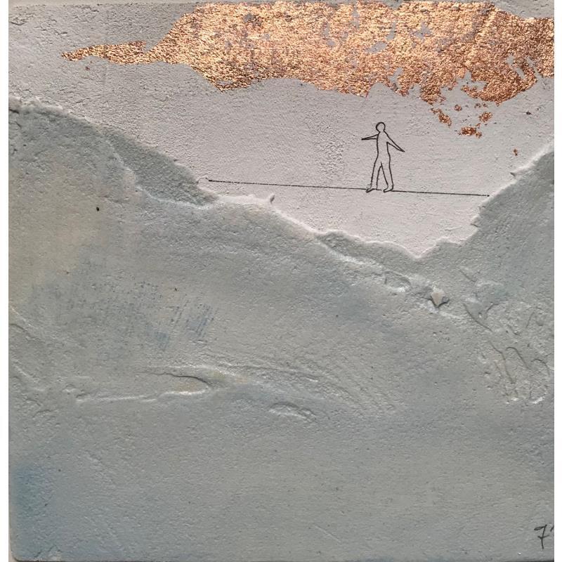Gemälde UN NUOVO RITMO von Roma Gaia | Gemälde Naive Kunst Minimalistisch Acryl Sand