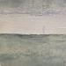 Gemälde BECOME WATER von Roma Gaia | Gemälde Naive Kunst Minimalistisch Acryl Sand