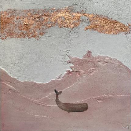 Gemälde NOTTE DI SAN LORENZO von Roma Gaia | Gemälde Naive Kunst Acryl, Sand Minimalistisch