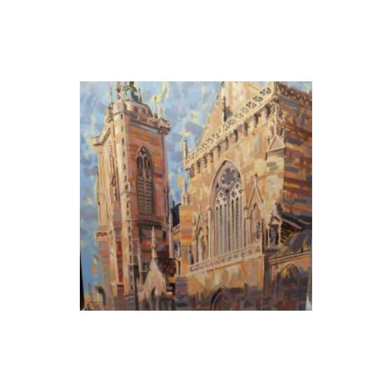 Painting COLLÉGIALE COLMAR by Heaton Rudyard | Painting Figurative Oil Acrylic