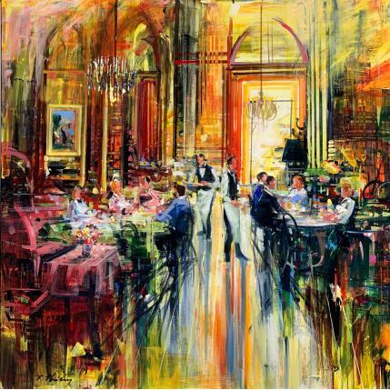 Painting Lumière champagne  by Frédéric Thiery | Painting Figurative Acrylic