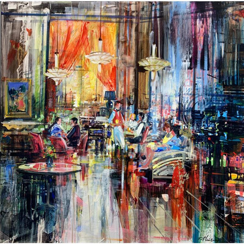 Painting L'heure des cocktails by Frédéric Thiery | Painting Figurative Acrylic