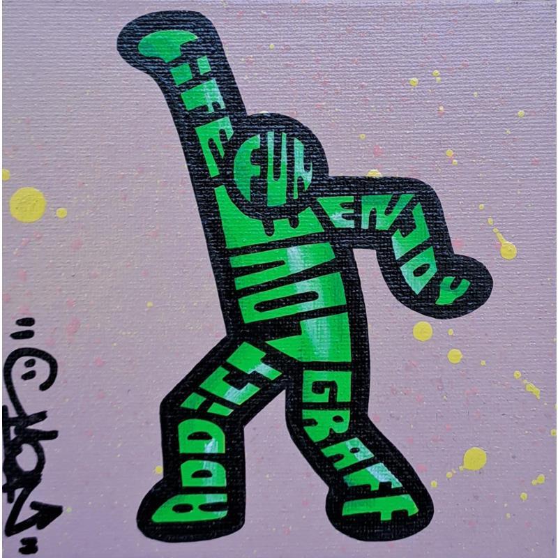 Gemälde Keith Haring Dance 2 von Cmon | Gemälde Pop-Art Pop-Ikonen Graffiti Posca