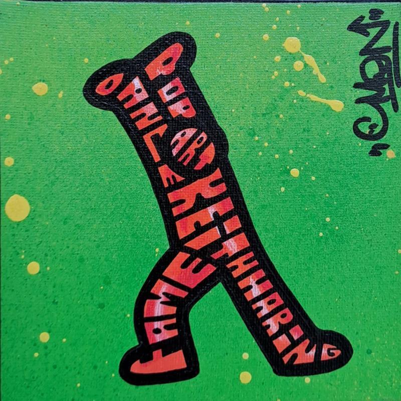Peinture Keith Haring Dance 5 par Cmon | Tableau Pop-art Icones Pop Graffiti Acrylique Posca