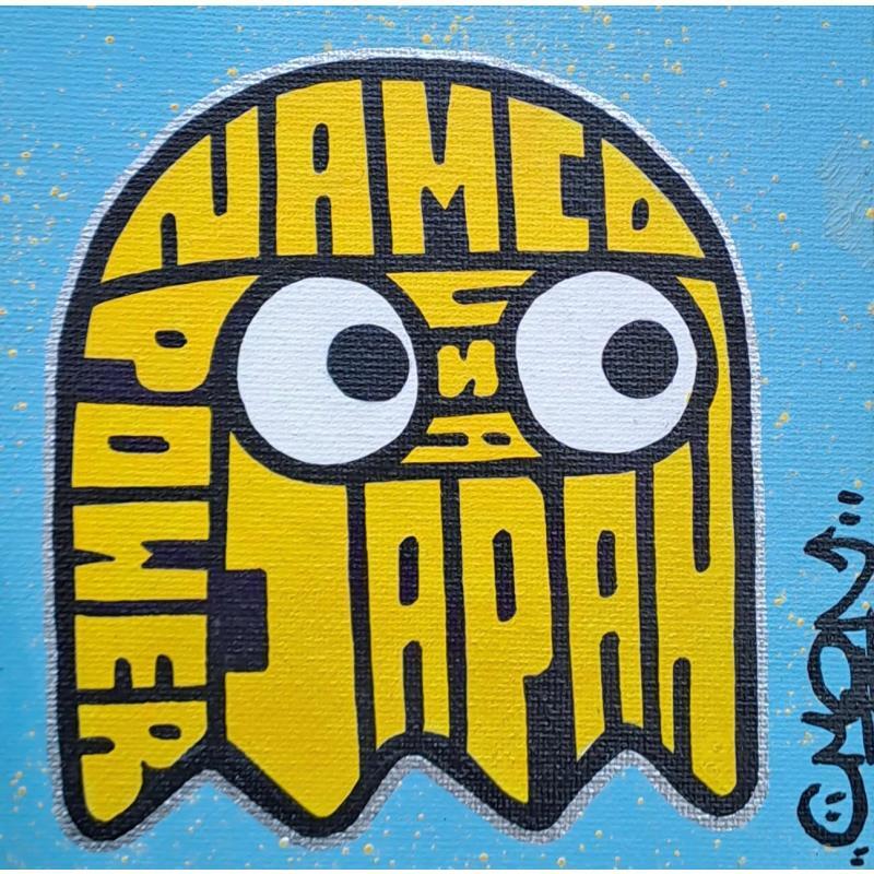 Peinture Pac Man 2 par Cmon | Tableau Pop-art Icones Pop Graffiti Acrylique Posca