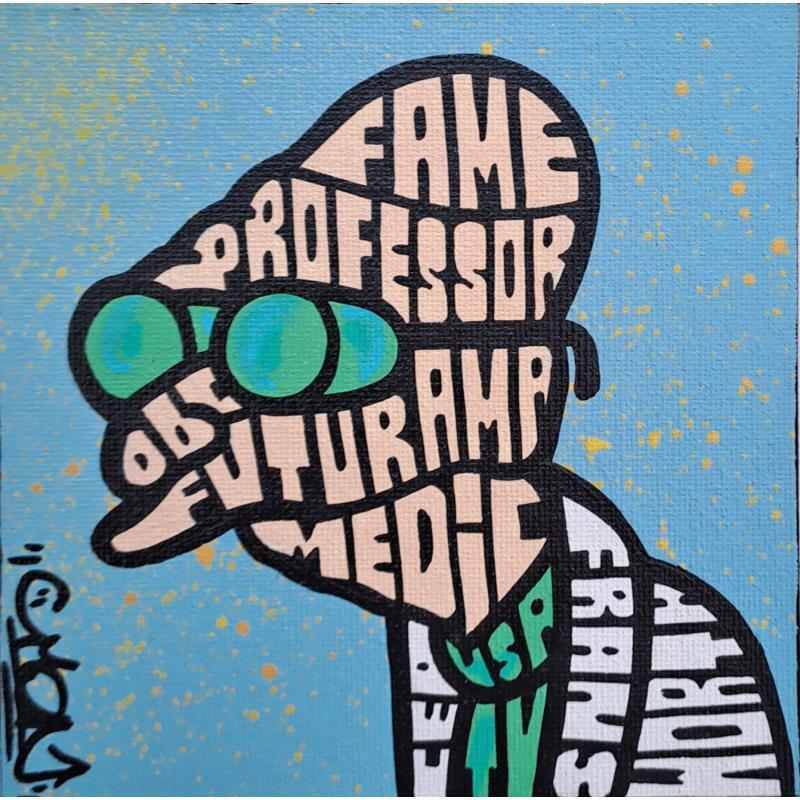 Gemälde Dr Farnsworth von Cmon | Gemälde Pop-Art Pop-Ikonen Graffiti Acryl Posca