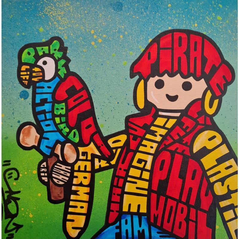 Gemälde Playmobil Pirate von Cmon | Gemälde Pop-Art Pop-Ikonen