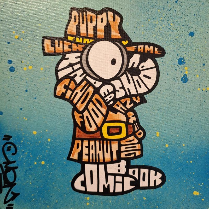 Peinture Snoopy Detective par Cmon | Tableau Pop-art Icones Pop