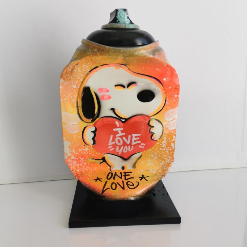 Sculpture Snoopy Love you par Kedarone | Sculpture Pop-art Acrylique, Graffiti Icones Pop
