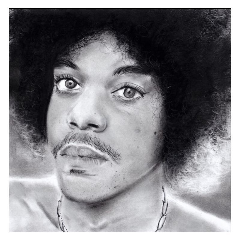 Painting Prince by Stoekenbroek Denny | Painting Figurative Black & White Charcoal