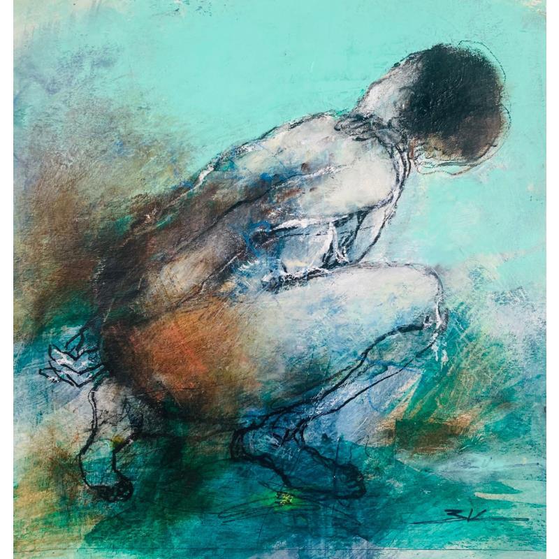 Painting Aucun remord possible by Kerbastard Béatrice | Painting Figurative Acrylic, Charcoal, Oil, Pastel Nude