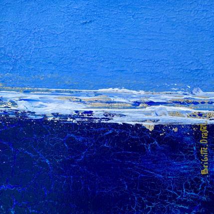Peinture It was like a blue dream par Dravet Brigitte | Tableau Abstrait Acrylique Minimaliste