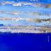 Peinture J’entends le bruit des vagues par Dravet Brigitte | Tableau Abstrait Marine Minimaliste Acrylique