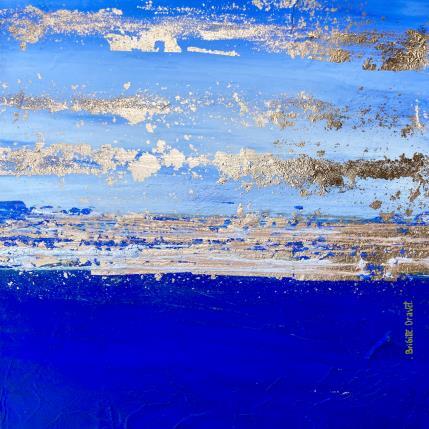 Gemälde J’entends le bruit des vagues von Dravet Brigitte | Gemälde Abstrakt Acryl Marine, Minimalistisch