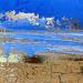 Peinture Allongé sur le sable  par Dravet Brigitte | Tableau Abstrait Minimaliste Acrylique