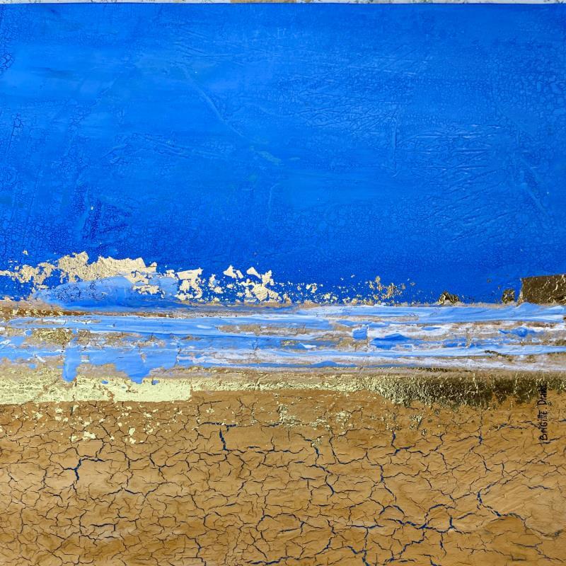 Painting Allongé sur le sable  by Dravet Brigitte | Painting Abstract Acrylic Minimalist