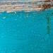 Gemälde Turquoise sea von Dravet Brigitte | Gemälde Abstrakt Marine Minimalistisch Acryl