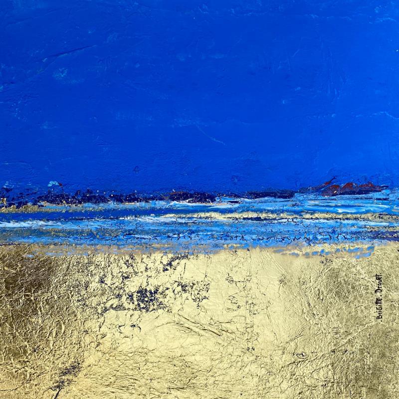 Painting Ocean of light by Dravet Brigitte | Painting Abstract Acrylic Marine, Minimalist