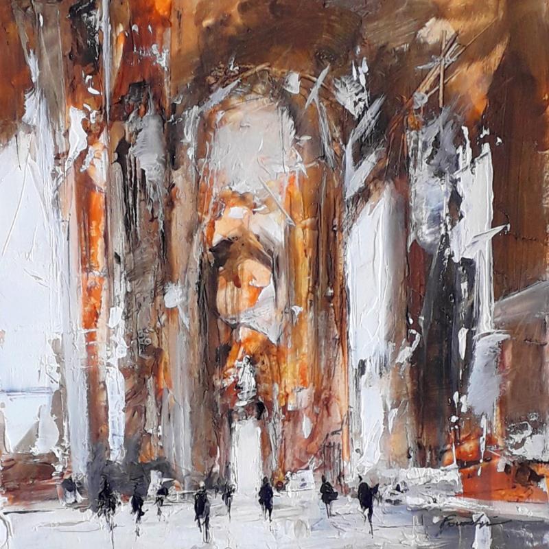 Painting SOPRANO 2 by Poumelin Richard | Painting Figurative Architecture Oil Acrylic