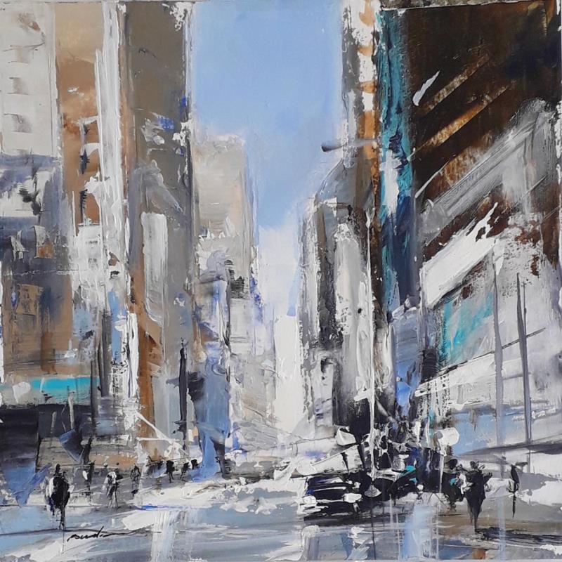 Painting TOWN by Poumelin Richard | Painting Figurative Acrylic, Oil Pop icons, Urban
