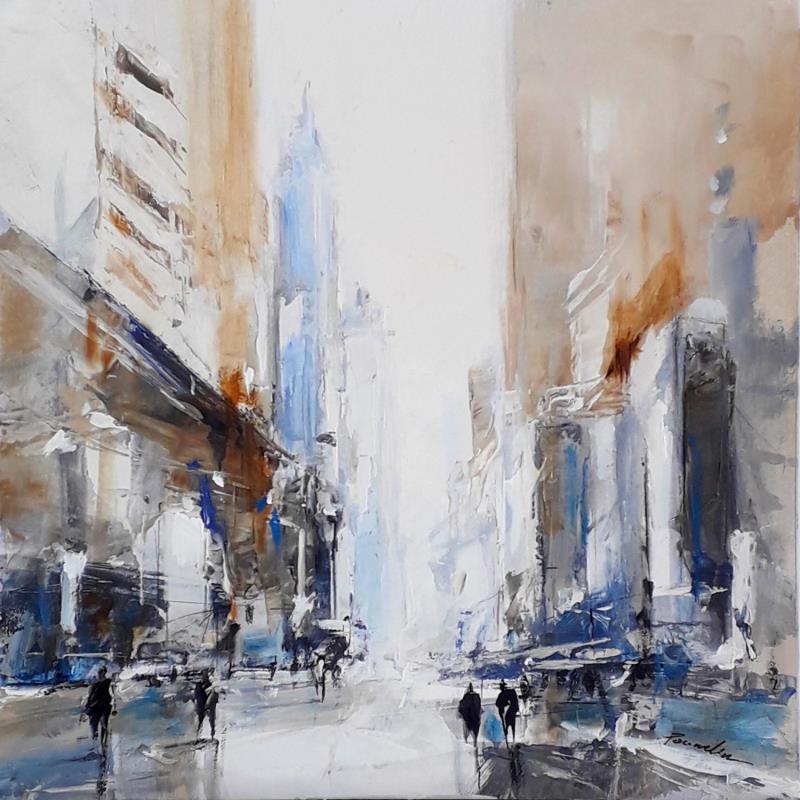 Painting SERENITE by Poumelin Richard | Painting Figurative Oil Urban