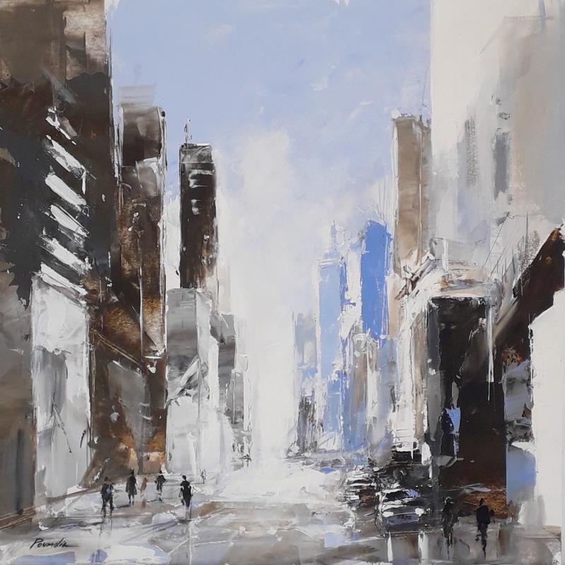 Painting BUILDINGS by Poumelin Richard | Painting Figurative Urban Oil Acrylic