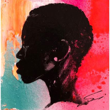 Painting AFRO1 by Mestres Sergi | Painting Pop-art Acrylic, Graffiti Pop icons