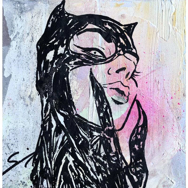 Painting BATWOMAN by Mestres Sergi | Painting Pop-art Pop icons Graffiti Acrylic
