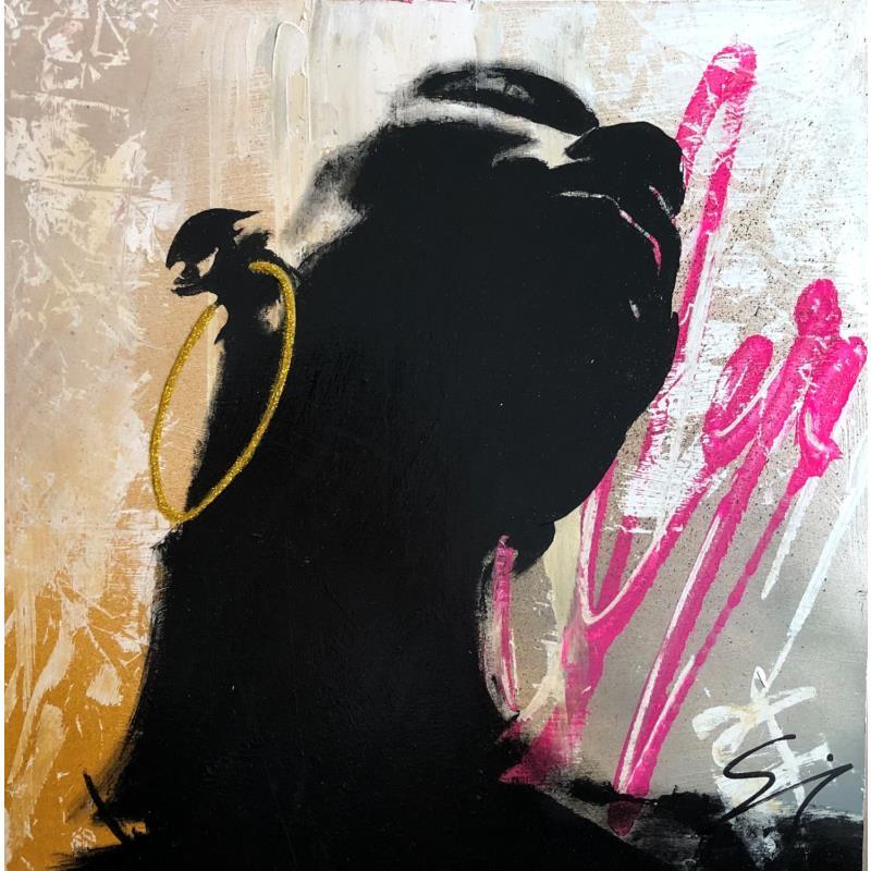 Gemälde GOLDEN EAR von Mestres Sergi | Gemälde Pop-Art Modus Pop-Ikonen Graffiti Acryl