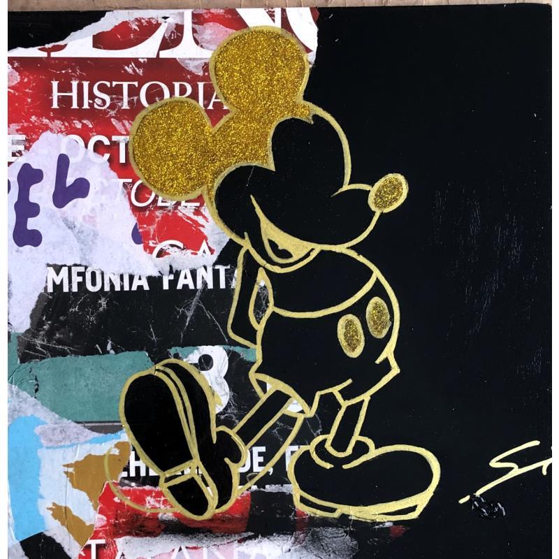 Peinture GOLDEN EARS  MICKEY par Mestres Sergi | Tableau Pop-art Icones Pop Graffiti Acrylique