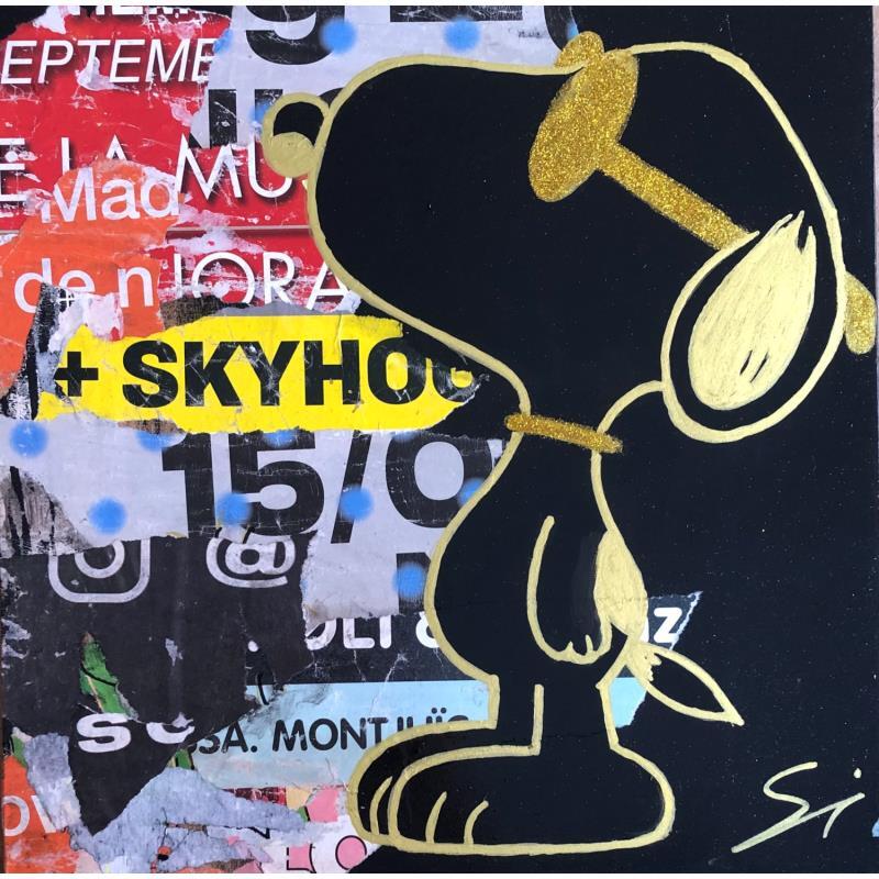 Gemälde GOLD SUNGLASSES von Mestres Sergi | Gemälde Pop-Art Pop-Ikonen Graffiti Acryl