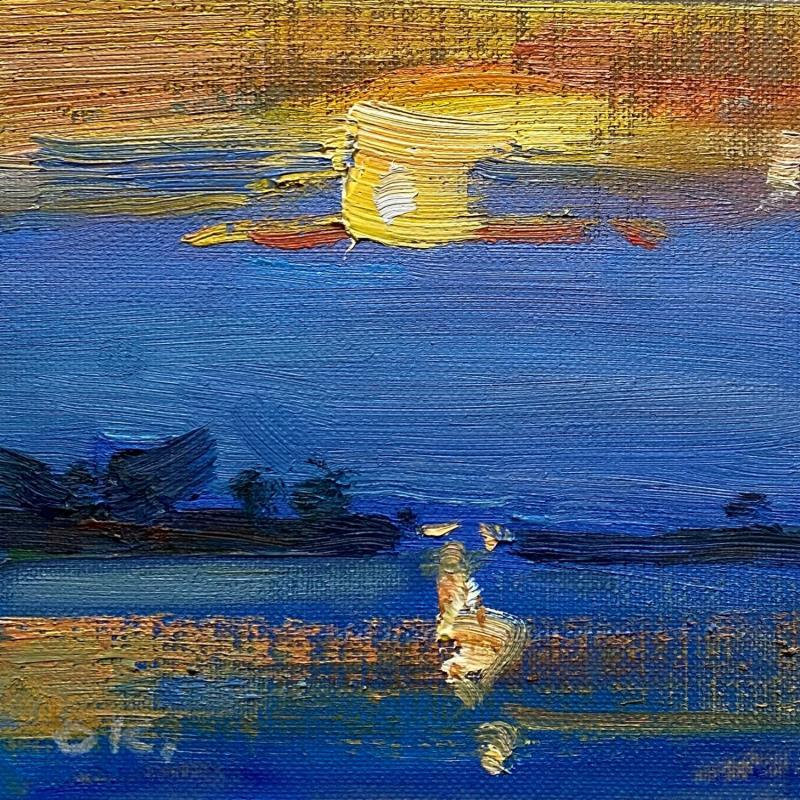 Painting Sunset 2 by Korneeva Olga | Painting Impressionism Oil Landscapes