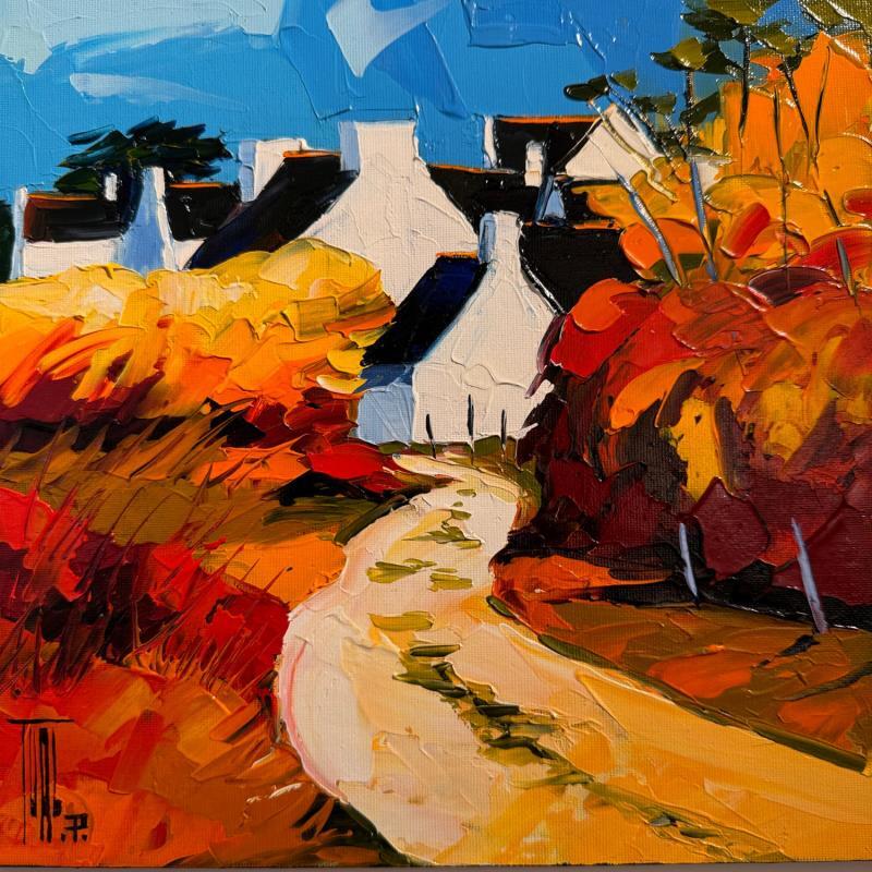 Peinture CHEMIN DE VILLAGE par Tual Pierrick | Tableau