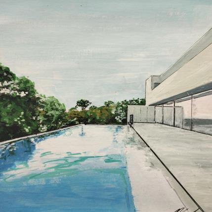 Painting Piscina 10 by Missagia Claudio | Painting Figurative Acrylic Architecture, Landscapes