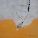 Peinture abstract yellow A 58 par Wilms Hilde | Tableau Abstrait Acrylique Collage Feuille d'or