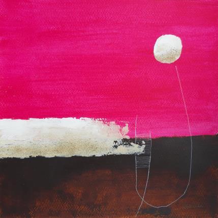 Peinture abstract pink C 66 par Wilms Hilde | Tableau Abstrait Acrylique, Collage