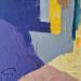 Peinture La femme en bleu par Tomàs | Tableau Abstrait Urbain Scènes de vie Huile