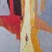 Peinture La rue multicolore par Tomàs | Tableau Abstrait Urbain Scènes de vie Huile